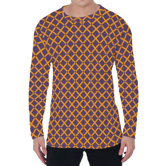 Halloween X Pattern Print Men's Long Sleeve T-Shirt