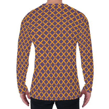 Halloween X Pattern Print Men's Long Sleeve T-Shirt