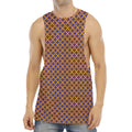 Halloween X Pattern Print Men's Muscle Tank Top