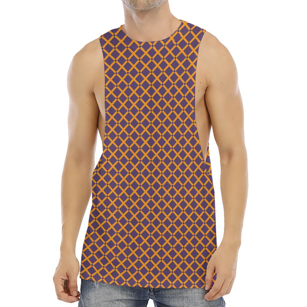 Halloween X Pattern Print Men's Muscle Tank Top