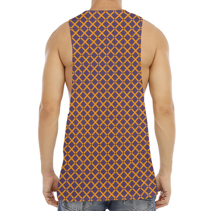 Halloween X Pattern Print Men's Muscle Tank Top