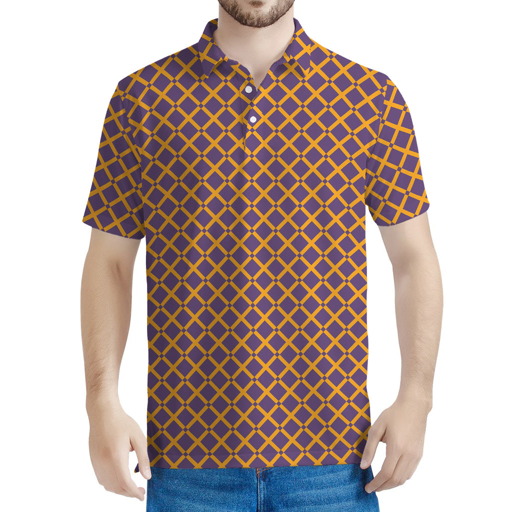 Halloween X Pattern Print Men's Polo Shirt
