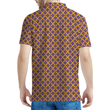 Halloween X Pattern Print Men's Polo Shirt