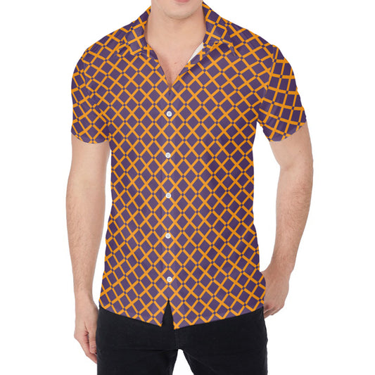 Halloween X Pattern Print Men's Shirt