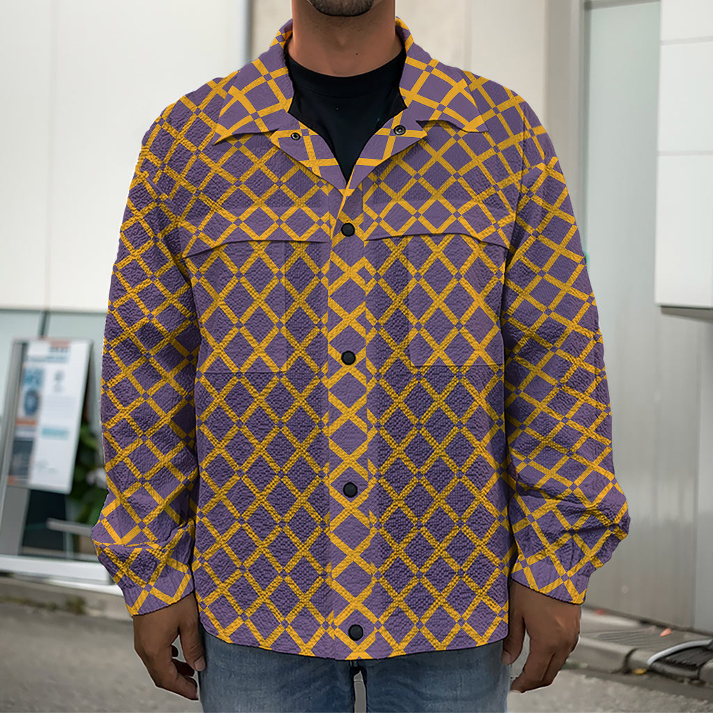 Halloween X Pattern Print Men's Shirt Jacket