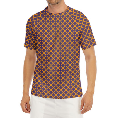 Halloween X Pattern Print Men's Short Sleeve Rash Guard