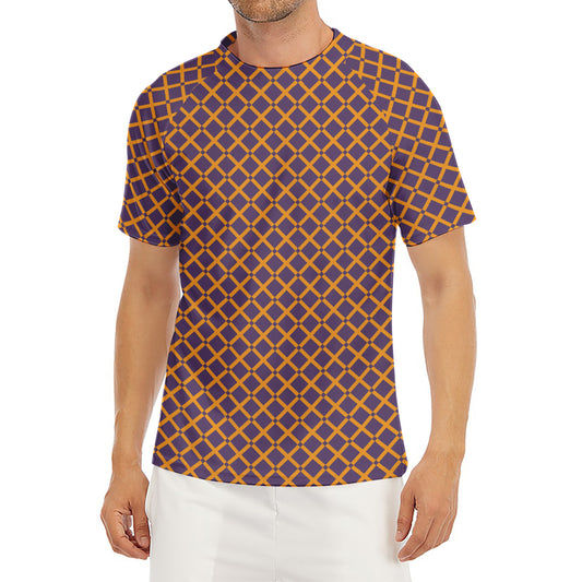 Halloween X Pattern Print Men's Short Sleeve Rash Guard