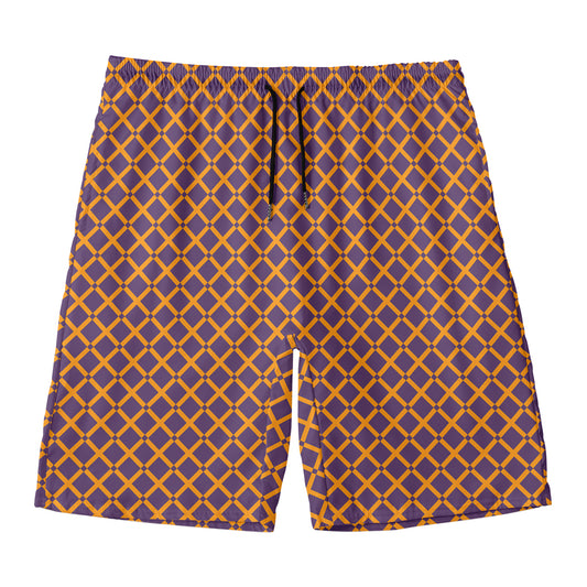 Halloween X Pattern Print Men's Swim Trunks