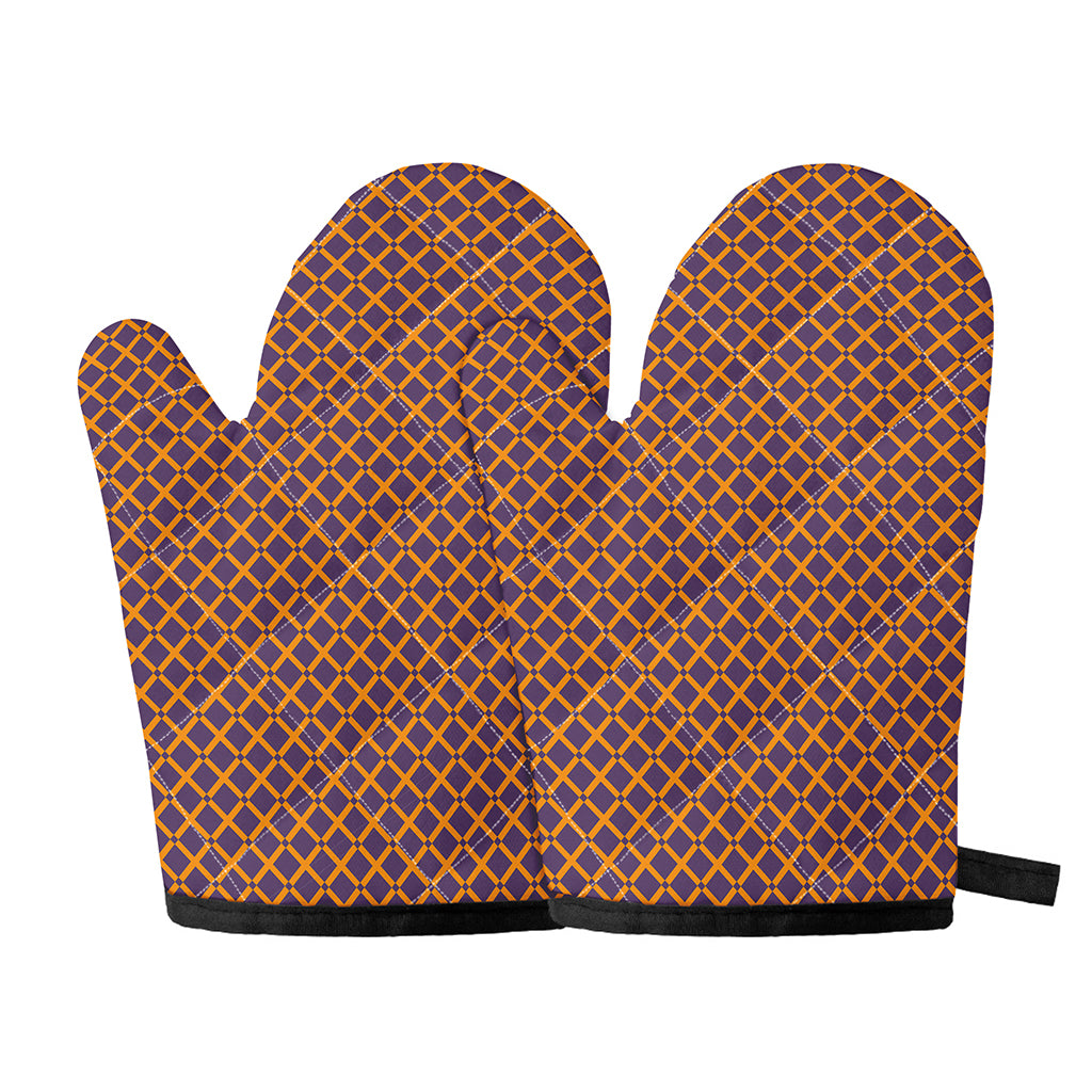 Halloween X Pattern Print Oven Mitts