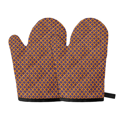 Halloween X Pattern Print Oven Mitts