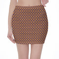 Halloween X Pattern Print Pencil Mini Skirt