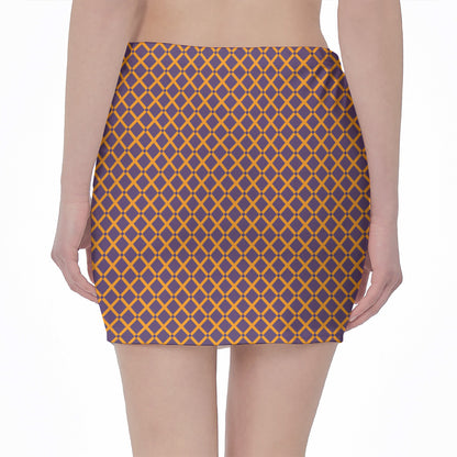 Halloween X Pattern Print Pencil Mini Skirt