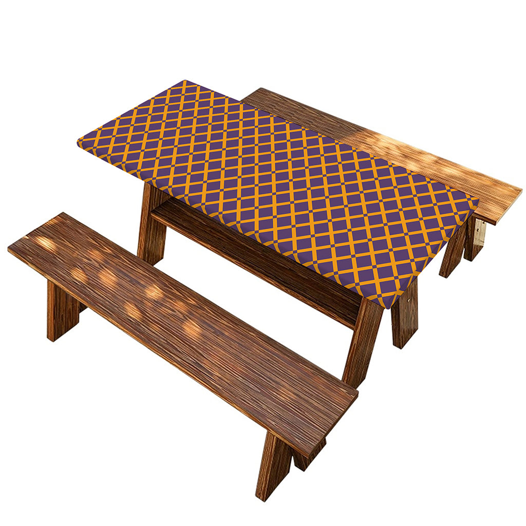 Halloween X Pattern Print Picnic Table Cover