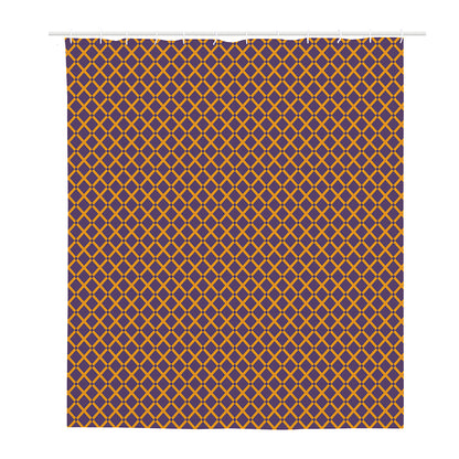 Halloween X Pattern Print Polyester Shower Curtain