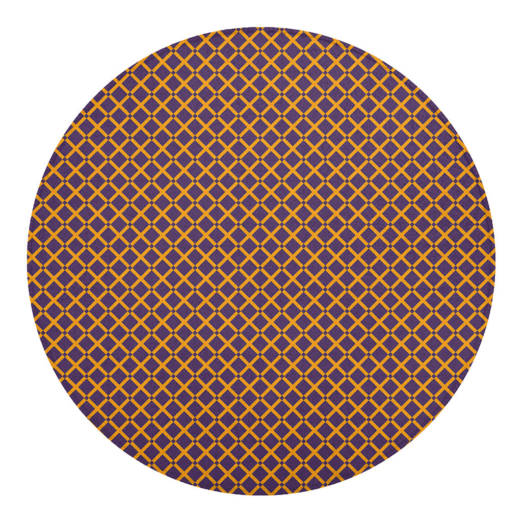 Halloween X Pattern Print Round Blanket
