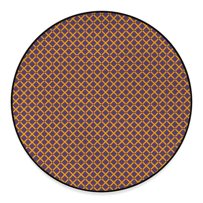 Halloween X Pattern Print Round Floor Mat