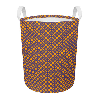 Halloween X Pattern Print Round Laundry Basket