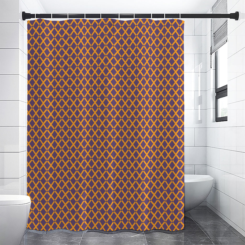 Halloween X Pattern Print Shower Curtain