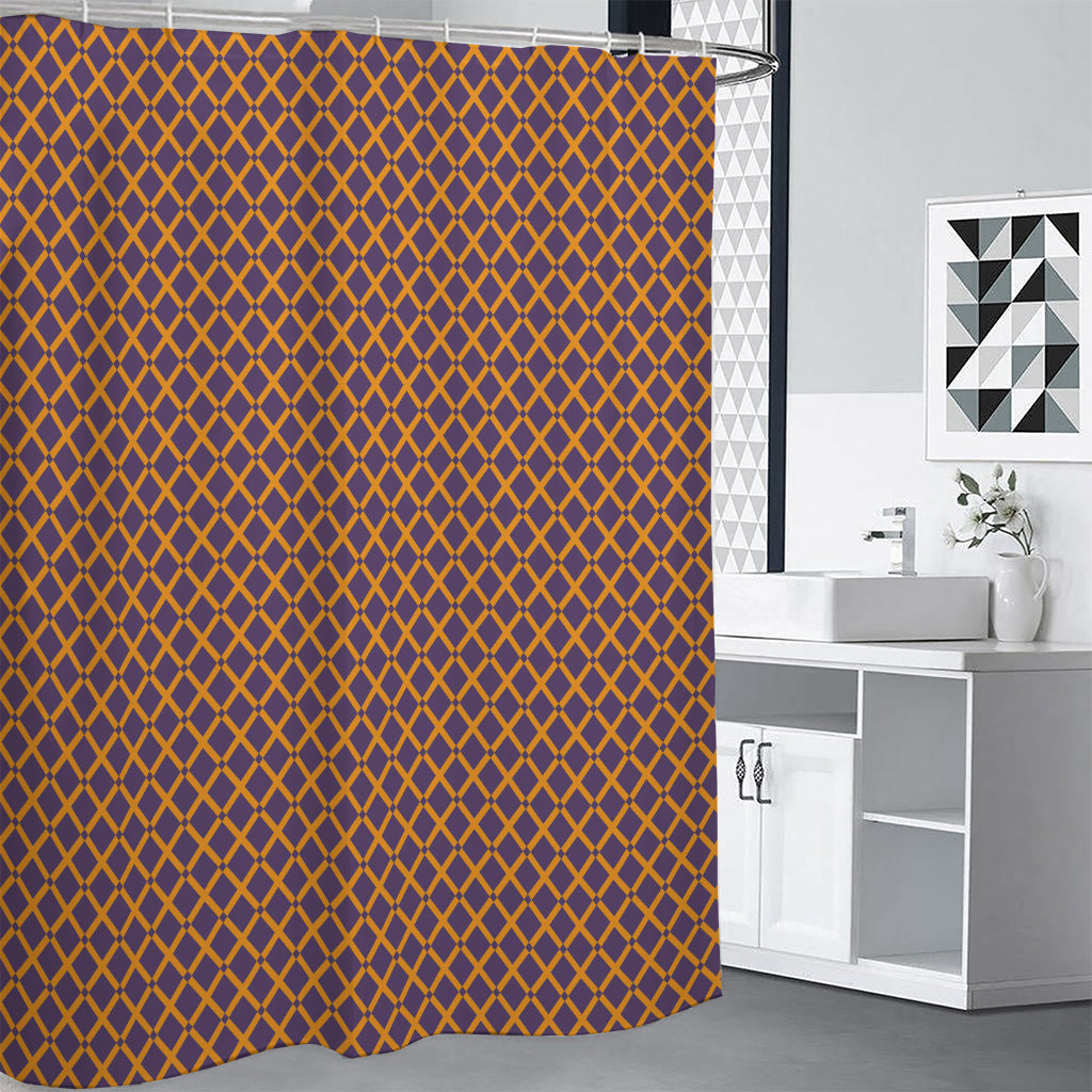 Halloween X Pattern Print Shower Curtain