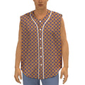 Halloween X Pattern Print Sleeveless Baseball Jersey