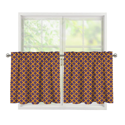 Halloween X Pattern Print Tier Curtains