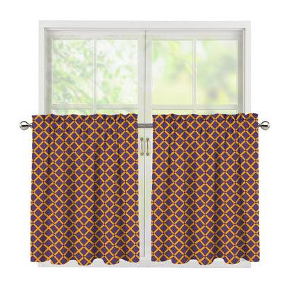 Halloween X Pattern Print Tier Curtains