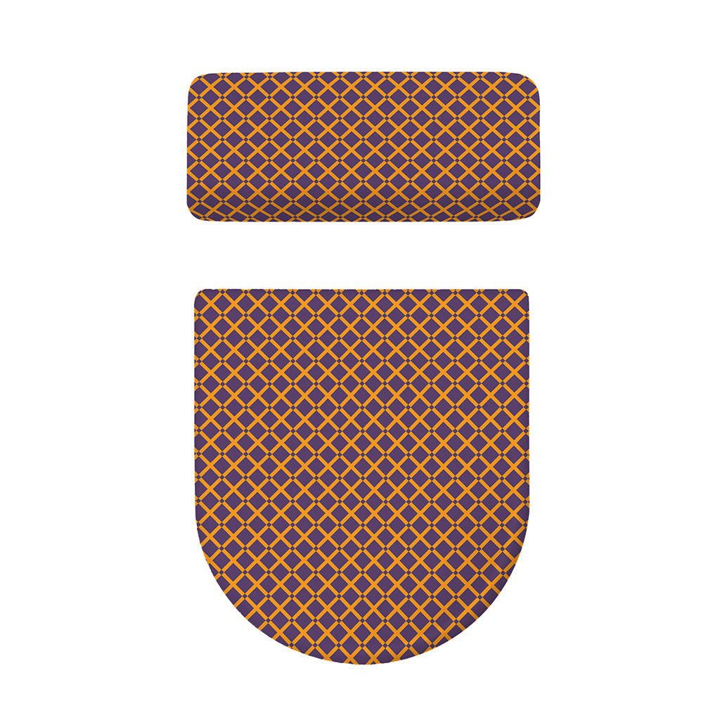 Halloween X Pattern Print Toilet Lid And Tank Cover Set