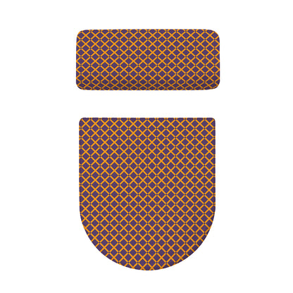 Halloween X Pattern Print Toilet Lid And Tank Cover Set