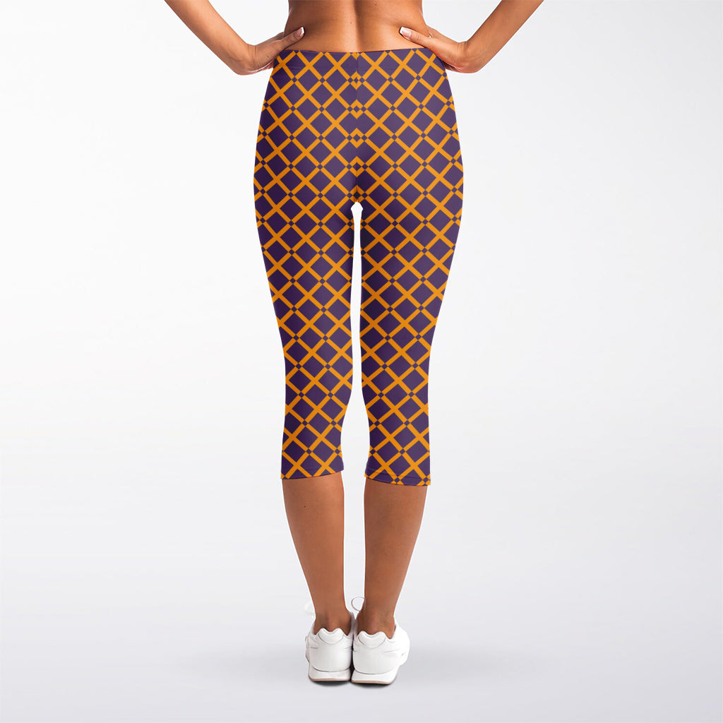 Halloween X Pattern Print Women's Capri Leggings