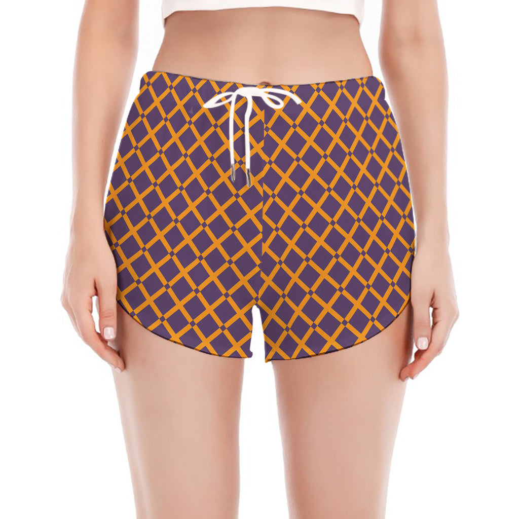 Halloween X Pattern Print Women's Split Running Shorts