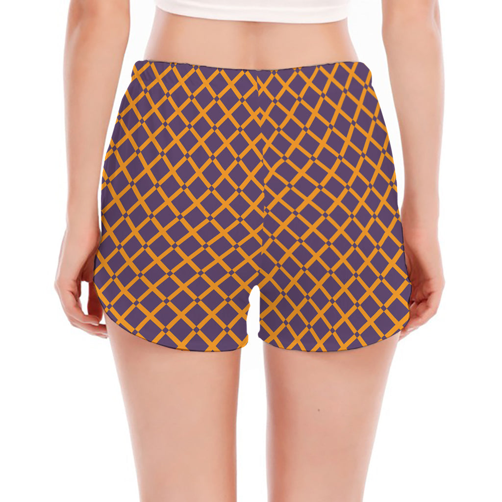 Halloween X Pattern Print Women's Split Running Shorts