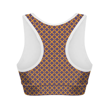 Halloween X Pattern Print Women's Sports Bra