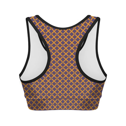 Halloween X Pattern Print Women's Sports Bra