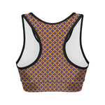 Halloween X Pattern Print Women's Sports Bra