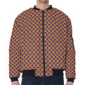 Halloween X Pattern Print Zip Sleeve Bomber Jacket