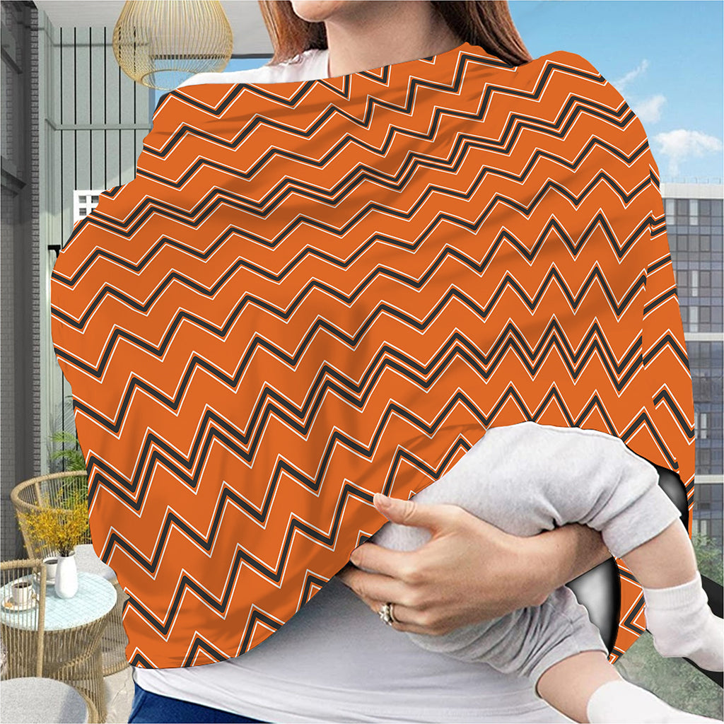 Halloween Zig Zag Pattern Print Baby Seat Cover