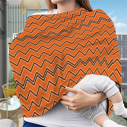 Halloween Zig Zag Pattern Print Baby Seat Cover