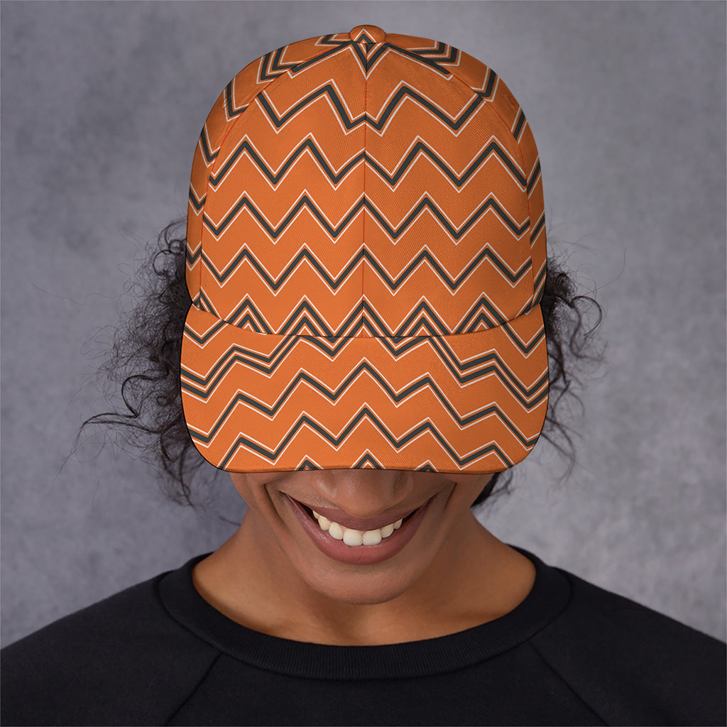 Halloween Zig Zag Pattern Print Baseball Cap
