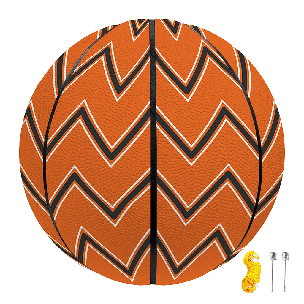 Halloween Zig Zag Pattern Print Basketball