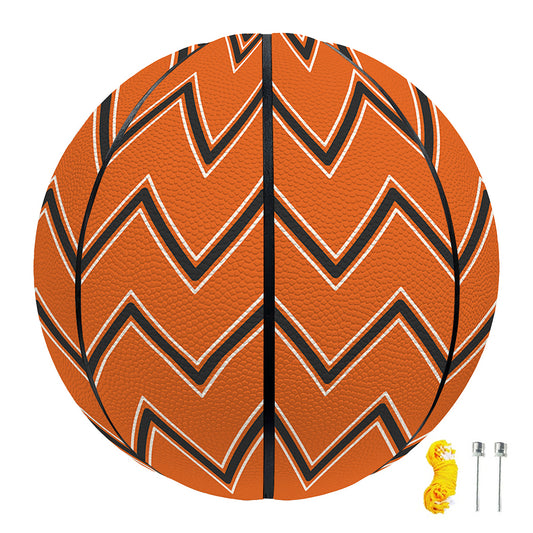 Halloween Zig Zag Pattern Print Basketball