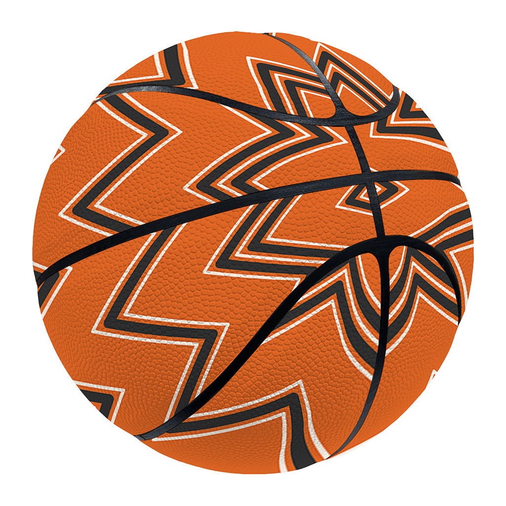 Halloween Zig Zag Pattern Print Basketball