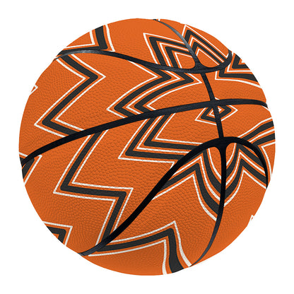 Halloween Zig Zag Pattern Print Basketball