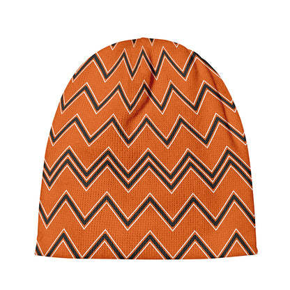 Halloween Zig Zag Pattern Print Beanie