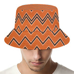 Halloween Zig Zag Pattern Print Bucket Hat