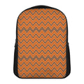 Halloween Zig Zag Pattern Print Casual Backpack