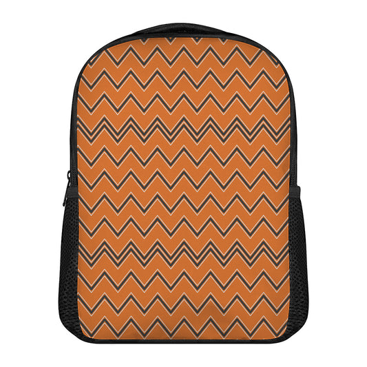 Halloween Zig Zag Pattern Print Casual Backpack