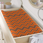 Halloween Zig Zag Pattern Print Changing Pad Cover