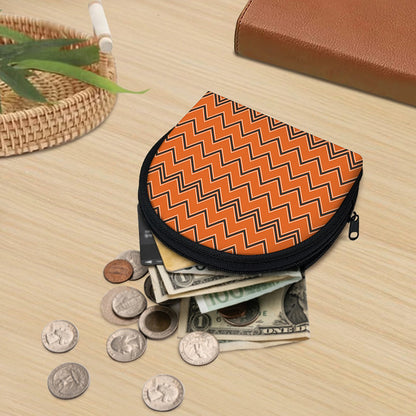 Halloween Zig Zag Pattern Print Coin Purse