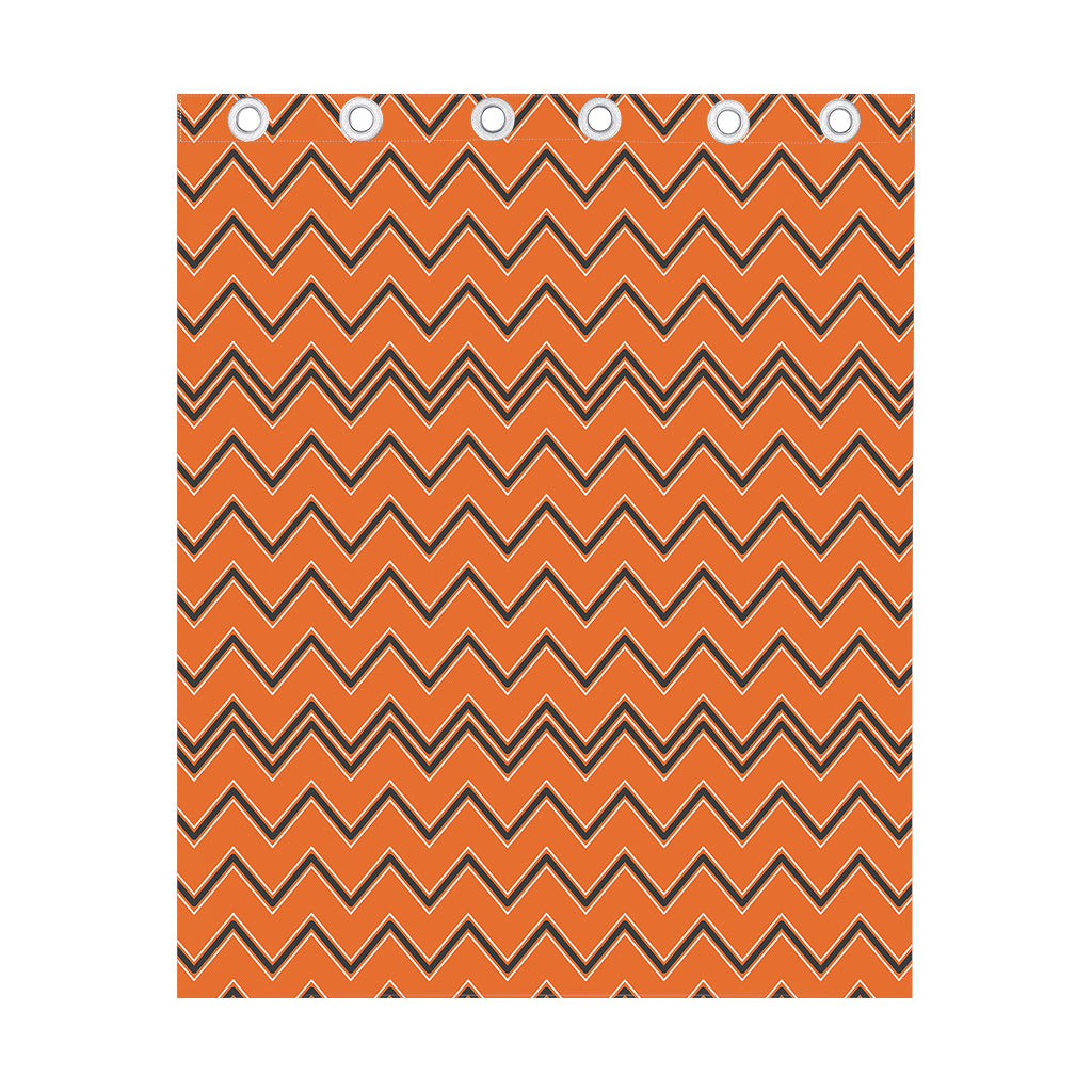 Halloween Zig Zag Pattern Print Curtain