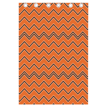 Halloween Zig Zag Pattern Print Curtain